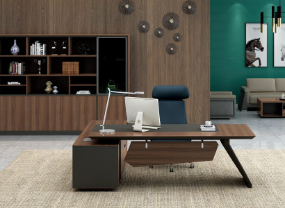Home Office Schreibtisch Büro Einrichtung Tisch mit Schubladen Arbeitszimmer